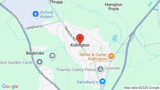 Houses for rent i Kidlington - Oxfordshire - kort over placeringen