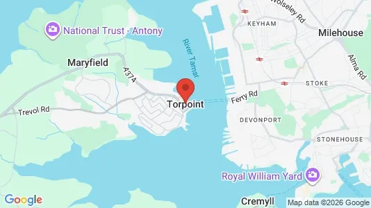 Apartments for rent i Torpoint - Cornwall - kort over placeringen