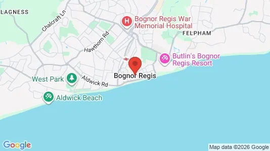 Houses for rent i Bognor Regis - West Sussex - kort over placeringen