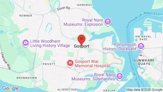 Houses for rent i Gosport - Hampshire - kort over placeringen