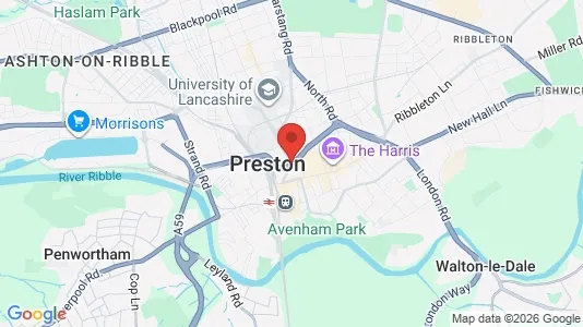 Houses for rent i Preston - Lancashire - kort over placeringen