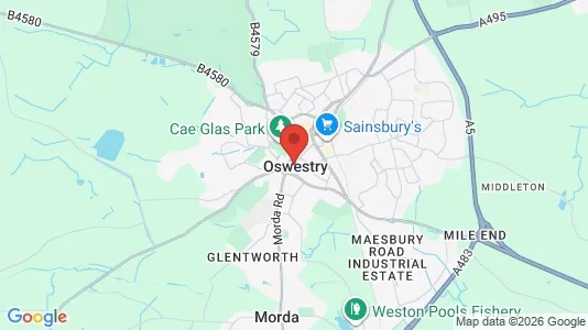 Houses for rent i Oswestry - Shropshire - kort over placeringen