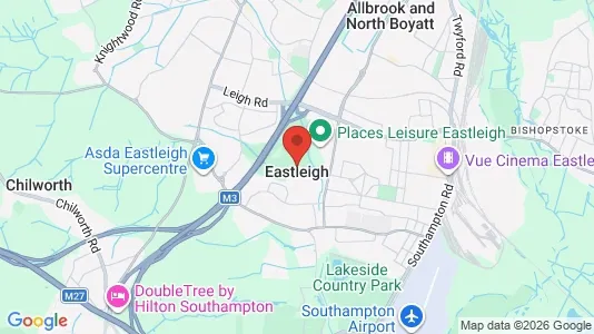 Houses for rent i Eastleigh - Hampshire - kort over placeringen