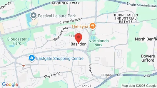 Houses for rent i Basildon - Essex - kort over placeringen