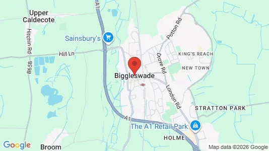 Apartments for rent i Biggleswade - Bedfordshire - kort over placeringen