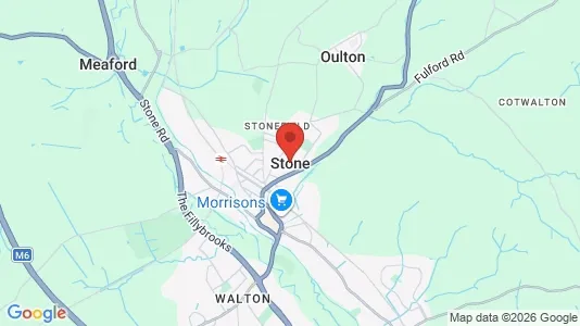 Houses for rent i Stone - Staffordshire - kort over placeringen