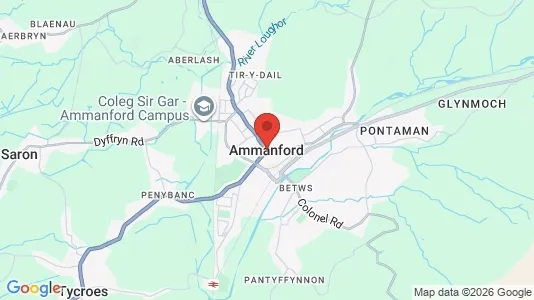 Houses for rent i Ammanford - Dyfed - kort over placeringen