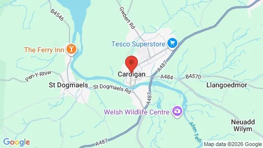 Houses for rent i Cardigan - Dyfed - kort over placeringen