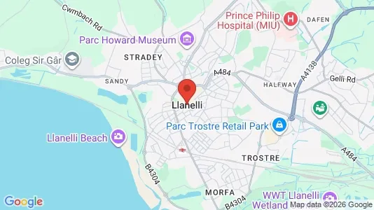 Houses for rent i Llanelli - Dyfed - kort over placeringen