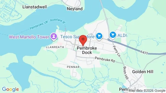 Apartments for rent i Pembroke Dock - Dyfed - kort over placeringen