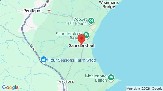 Houses for rent i Saundersfoot - Dyfed - kort over placeringen