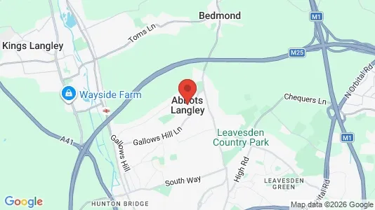 Rooms for rent i Abbots Langley - Hertfordshire - kort over placeringen
