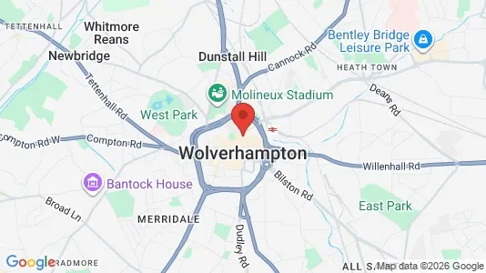 Houses for rent i Wolverhampton - West Midlands - kort over placeringen